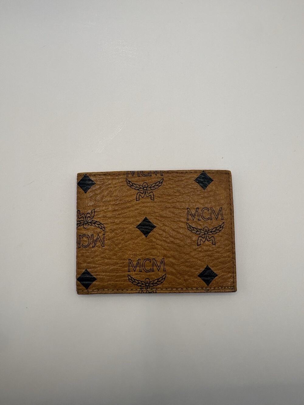 Mcm Vintage Monogram Visetos Bifold Wallet Slim